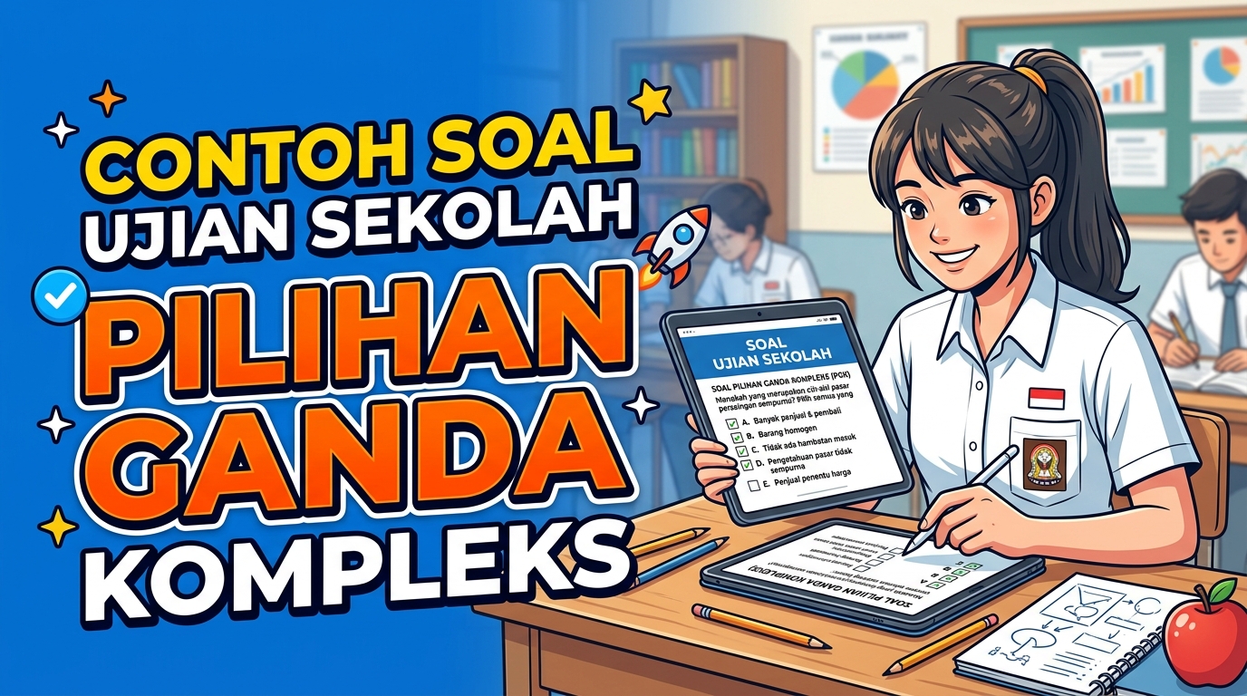 Contoh Soal Ujian Sekolah Pilihan Ganda Kompleks dan Pembahasan