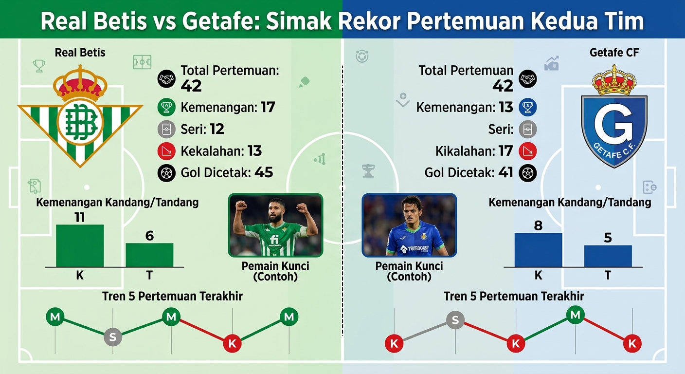 Betis vs Getafe, Simak Head to Head dan Rekor Pertemuan Kedua Tim