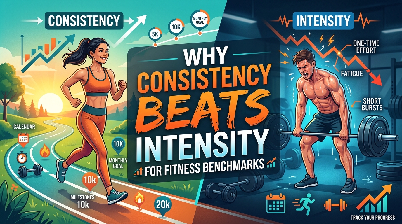Why Consistency Beats Intensity When Meeting Fitness Benchmarks