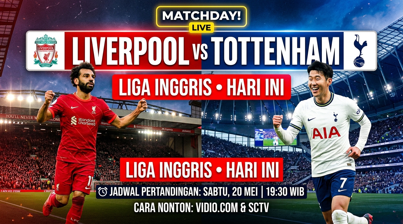 Liverpool vs Tottenham Hari Ini: Jadwal Pertandingan dan Cara Nonton