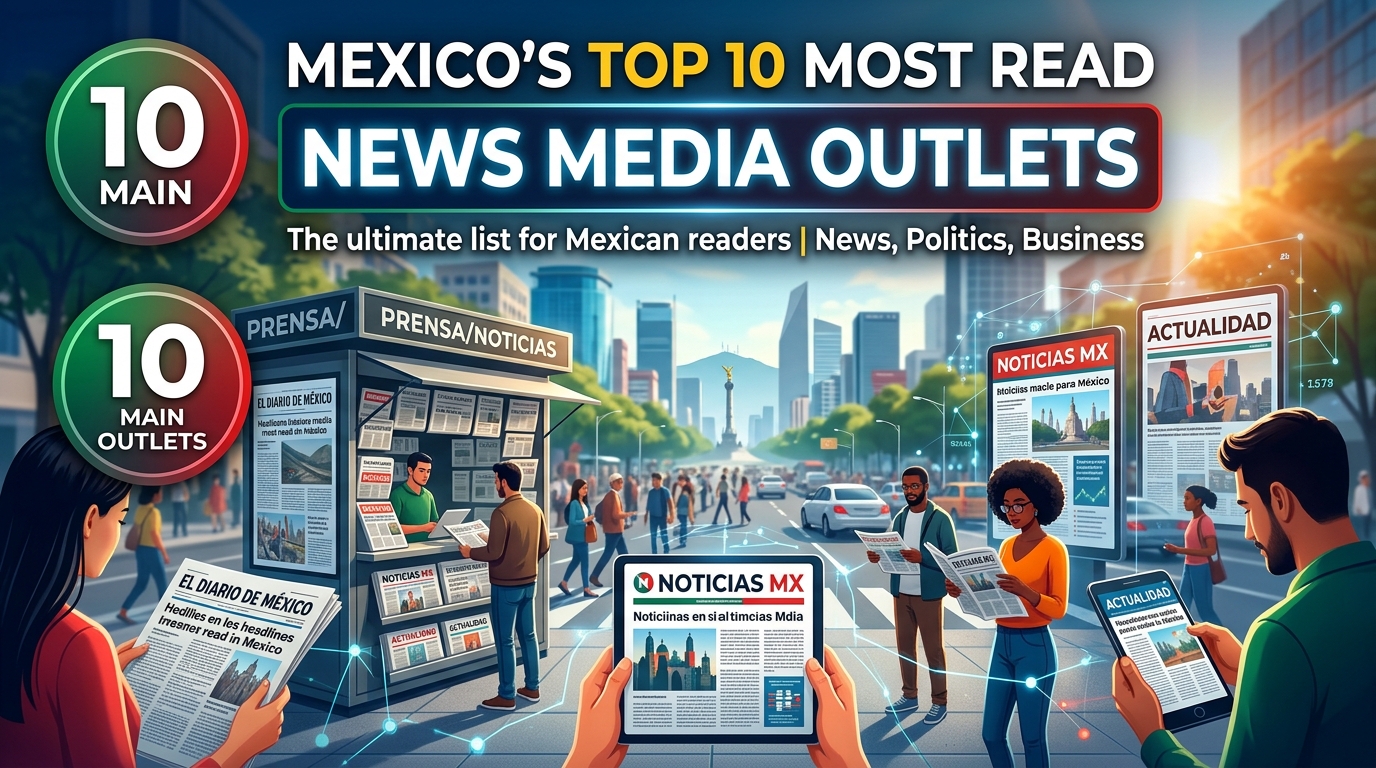 Top 10 Main News Media Outlets Most Read in Mexico