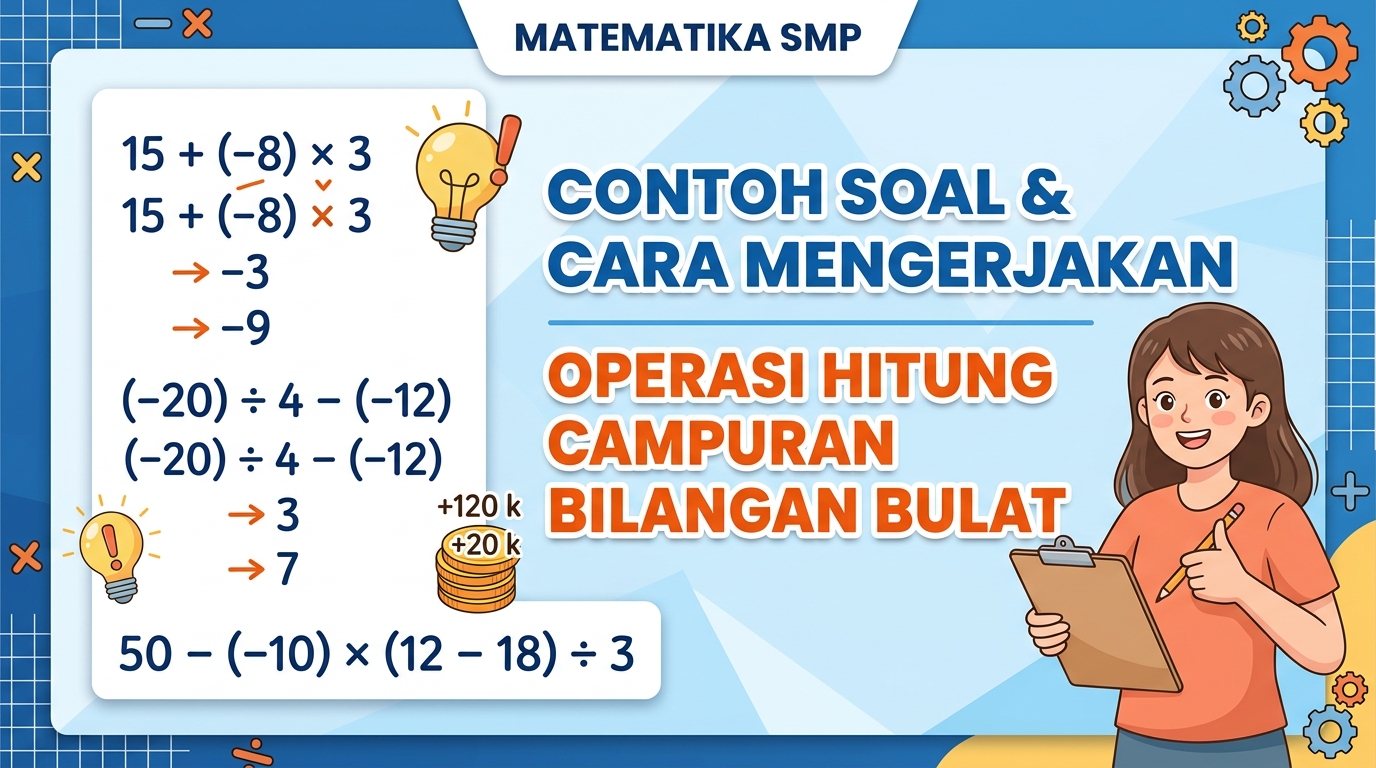 Contoh Soal Operasi Hitung Campuran Bilangan Bulat dan Cara Mengerjakannya