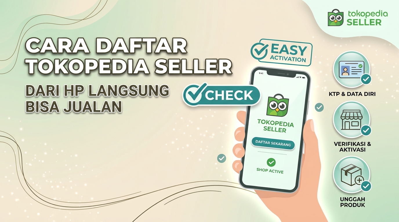 Cara Daftar Tokopedia Seller dari HP Langsung Bisa Jualan