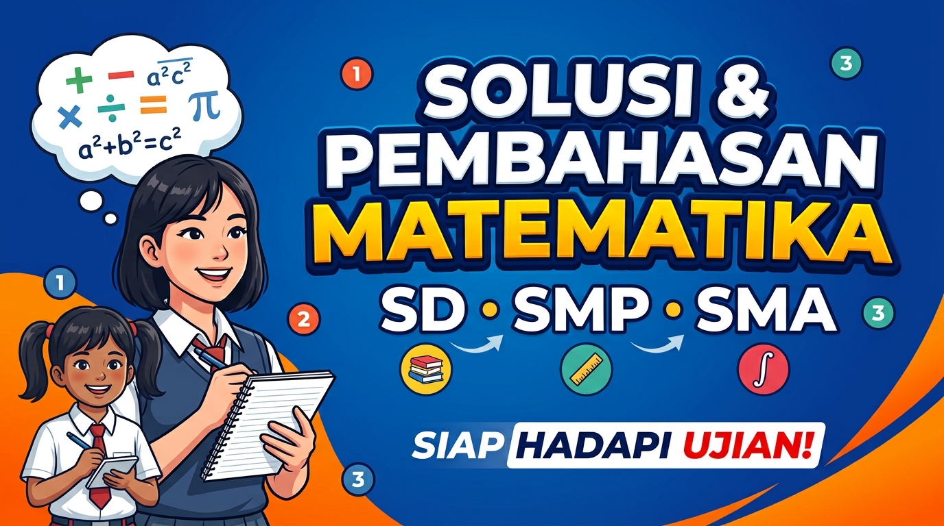 Solusi dan Pembahasan Soal Ujian Matematika SD, SMP, SMA