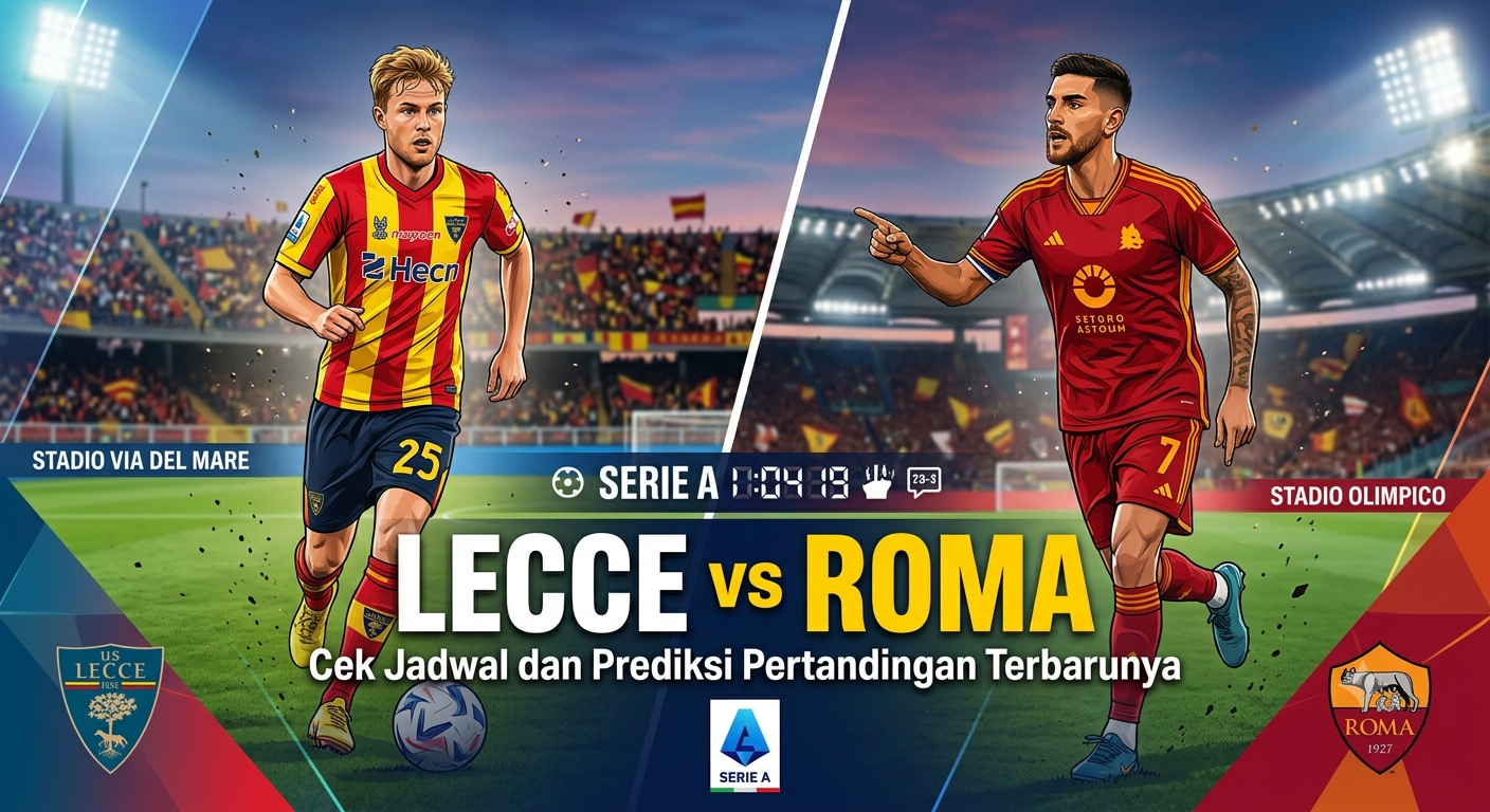 Lecce vs Roma, Cek Jadwal dan Prediksi Pertandingan Terbarunya