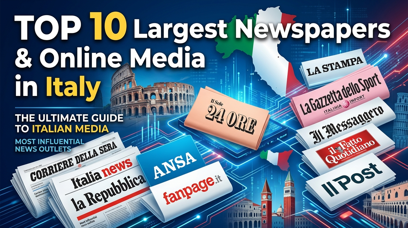 Top 10 Largest Newspapers and Online Media Outlets in Italy