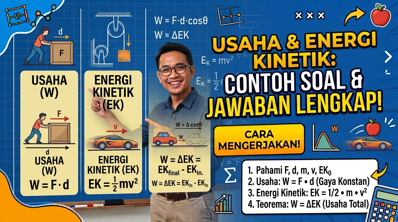 Contoh Soal Menghitung Usaha dan Energi Kinetik beserta Cara Mengerjakannya