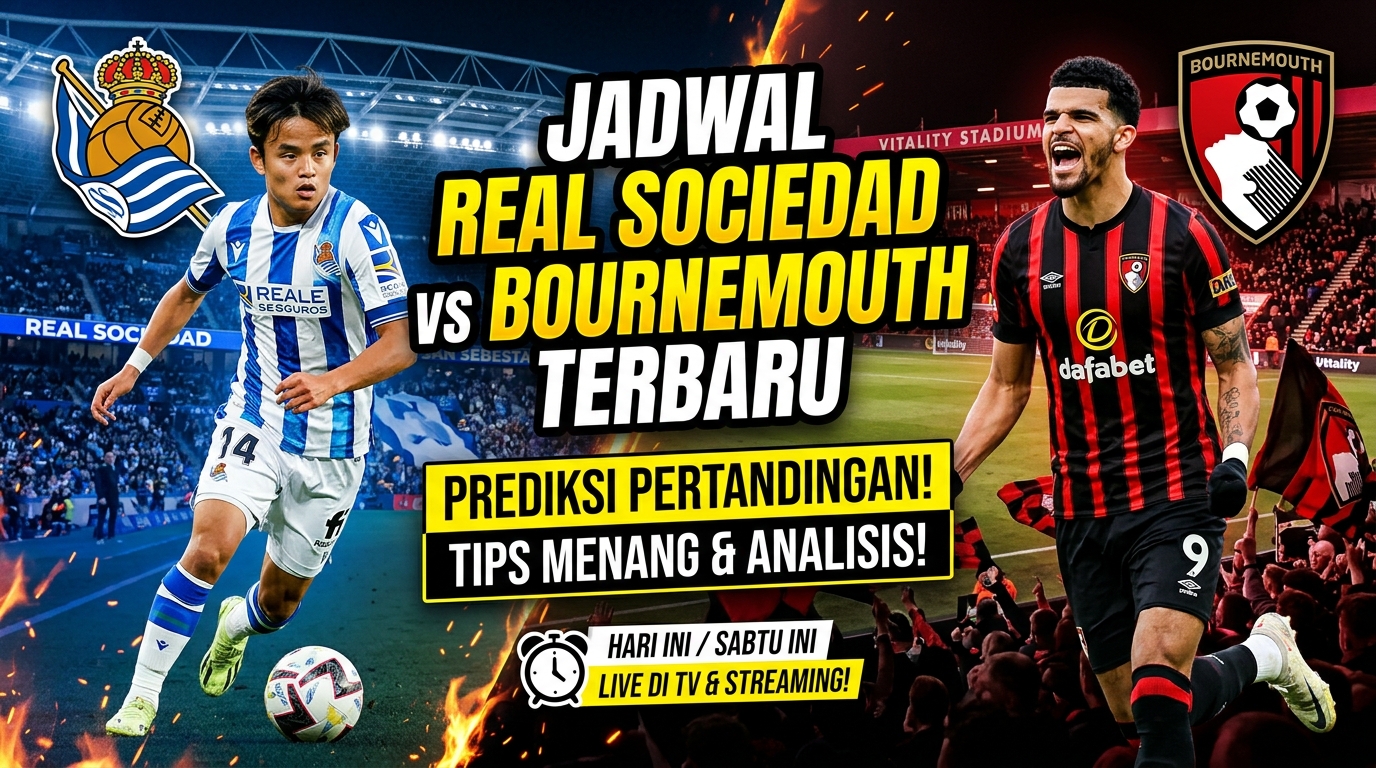 Jadwal Real Sociedad vs Bournemouth Terbaru dan Prediksi Pertandingannya