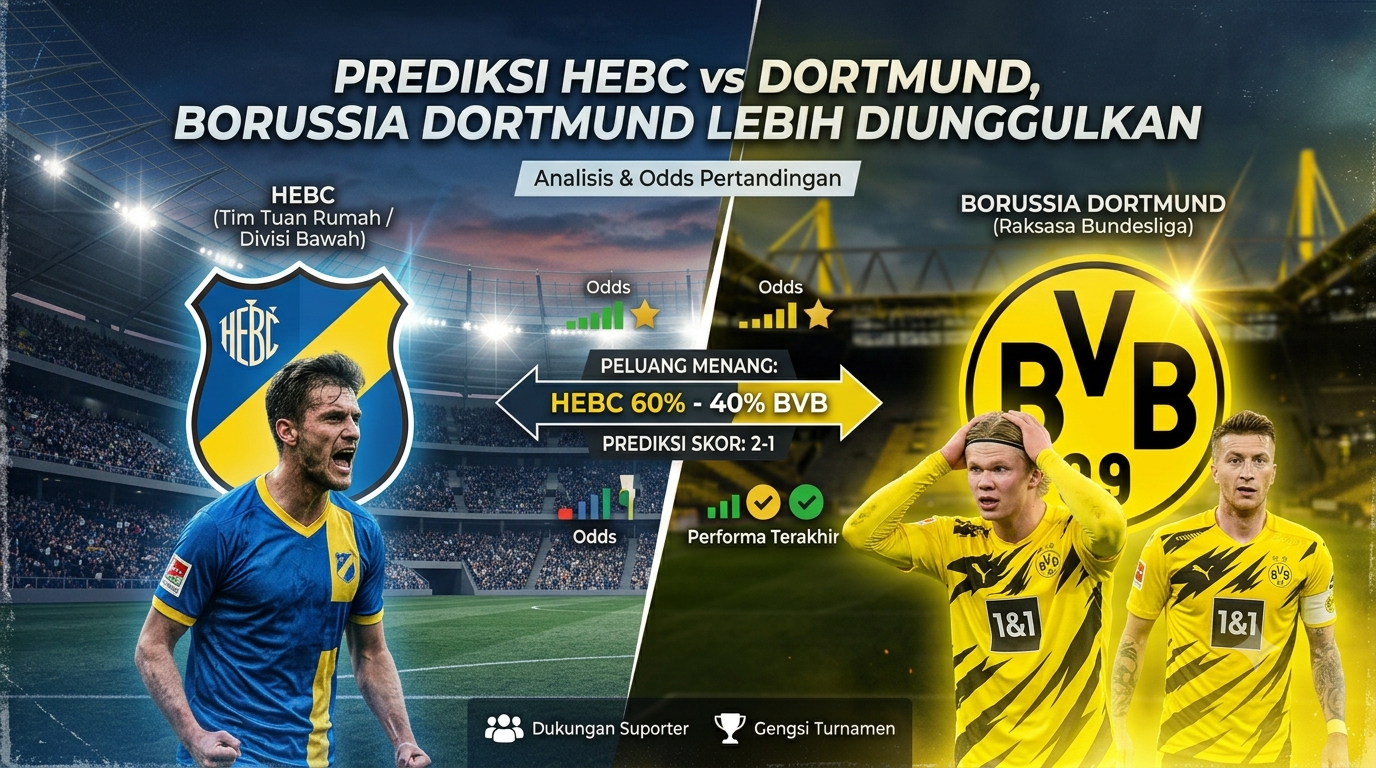Prediksi HEBC vs Dortmund, Borussia Dortmund Lebih Diunggulkan