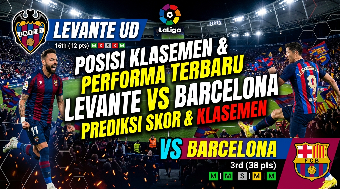 Levante vs Barcelona: Posisi Klasemen dan Performa Terbaru Kedua Tim