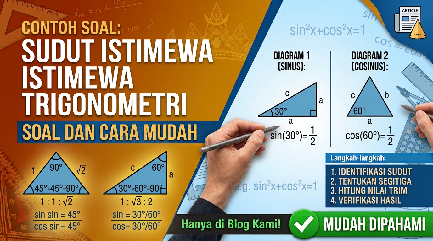Contoh Soal Sudut Istimewa Trigonometri dan Cara Mengerjakannya