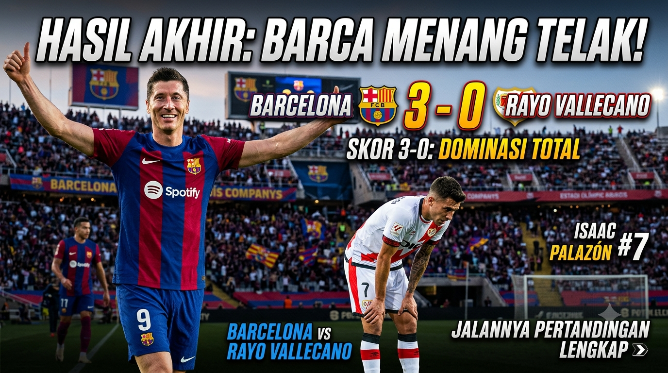 Hasil Barcelona vs Rayo Vallecano: Skor Akhir dan Jalannya Pertandingan
