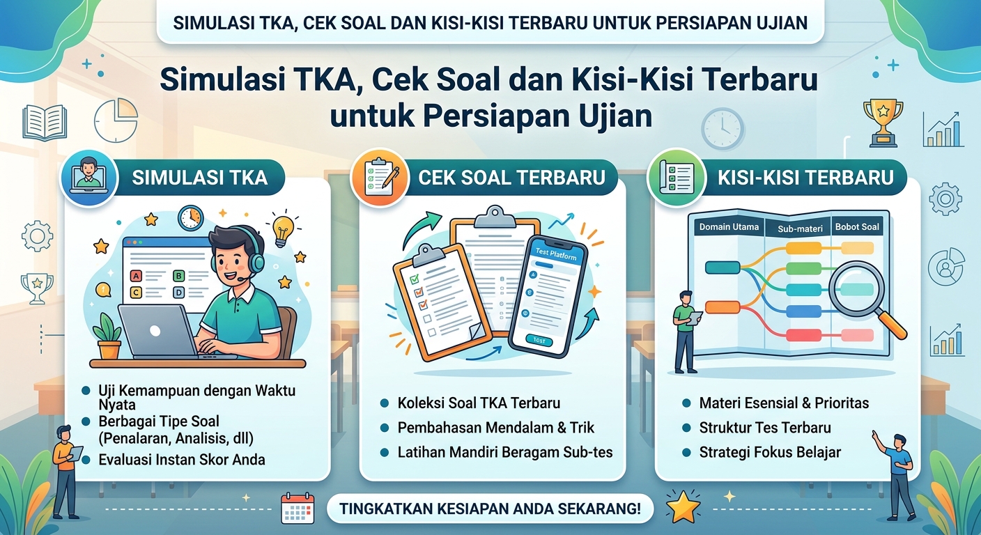 Simulasi TKA, Cek Soal dan Kisi-Kisi Terbaru untuk Persiapan Ujian