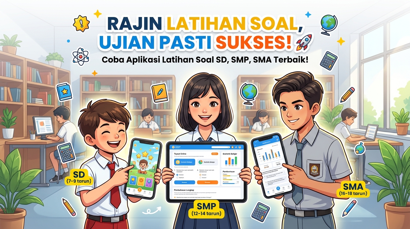 Aplikasi Latihan Soal Ujian Sekolah SD, SMP, dan SMA: Solusi Belajar Efektif di Era Digital