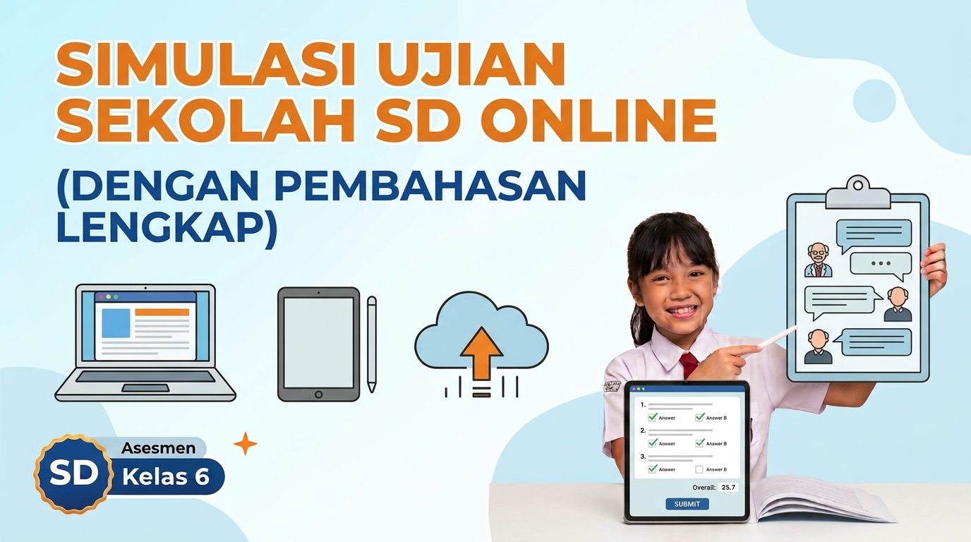 Simulasi Ujian Sekolah SD Online dengan Pembahasan Lengkap