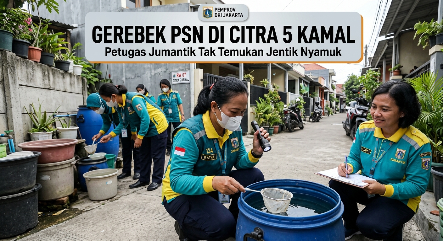 Gerebek PSN di Citra 5 Kamal, Petugas Jumantik Tak Temukan Jentik Nyamuk