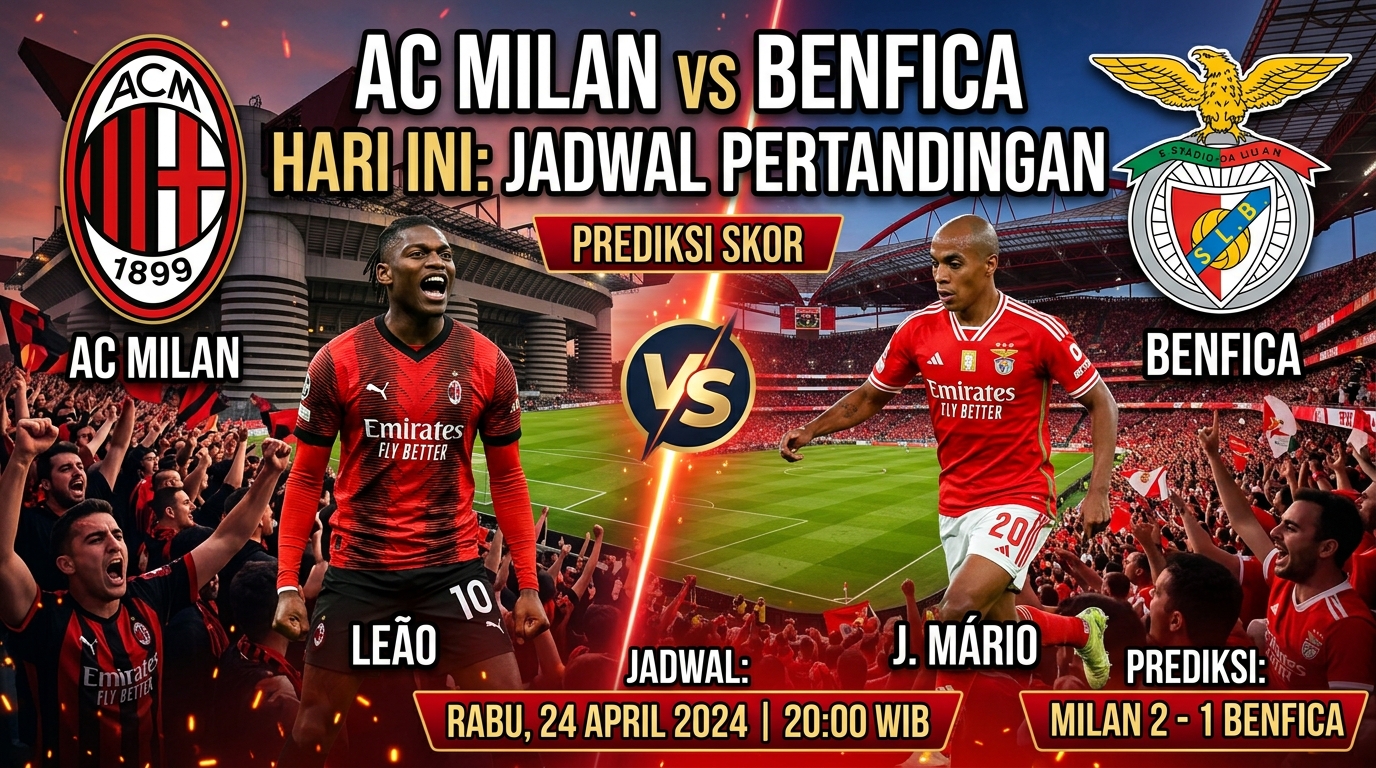 AC Milan vs Benfica Hari Ini: Jadwal Pertandingan dan Prediksi Skor