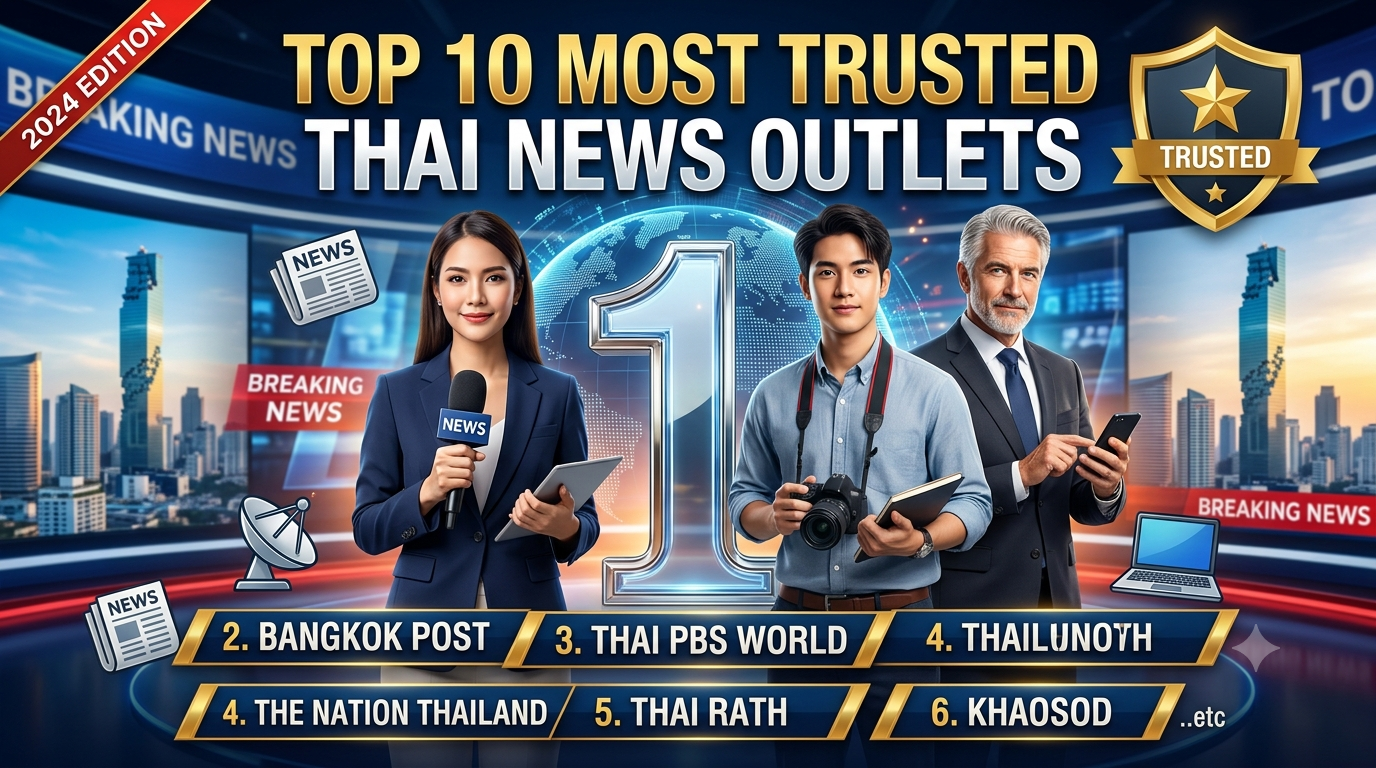 Top 10 Trusted News Media Outlets in Thailand