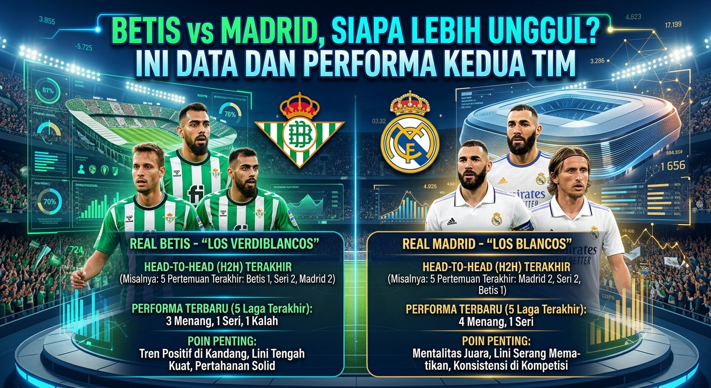Betis vs Madrid, Siapa Lebih Unggul? Ini Data dan Performa Kedua Tim
