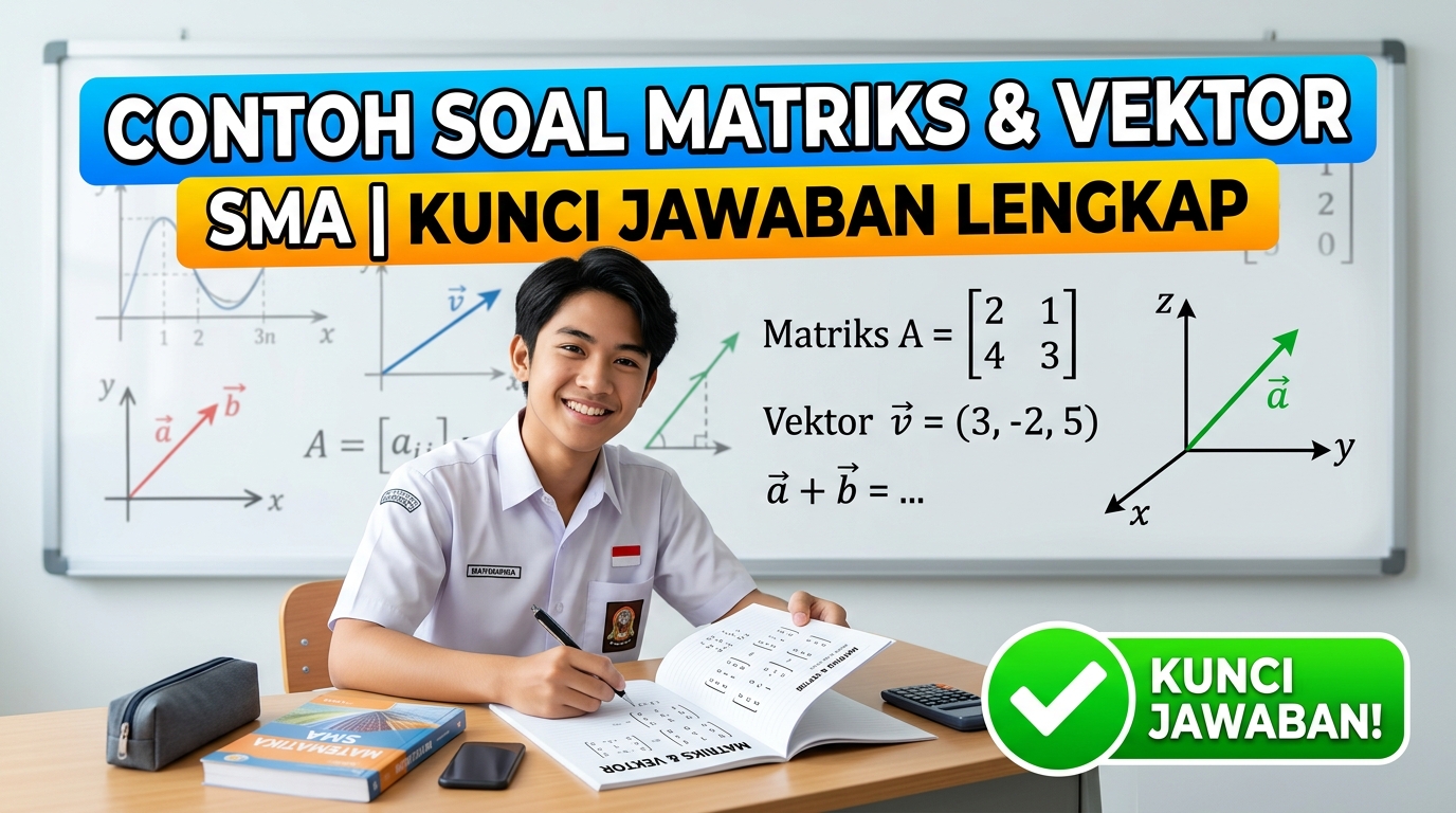 Contoh Soal Matriks dan Vektor Matematika SMA Beserta Kunci Jawaban