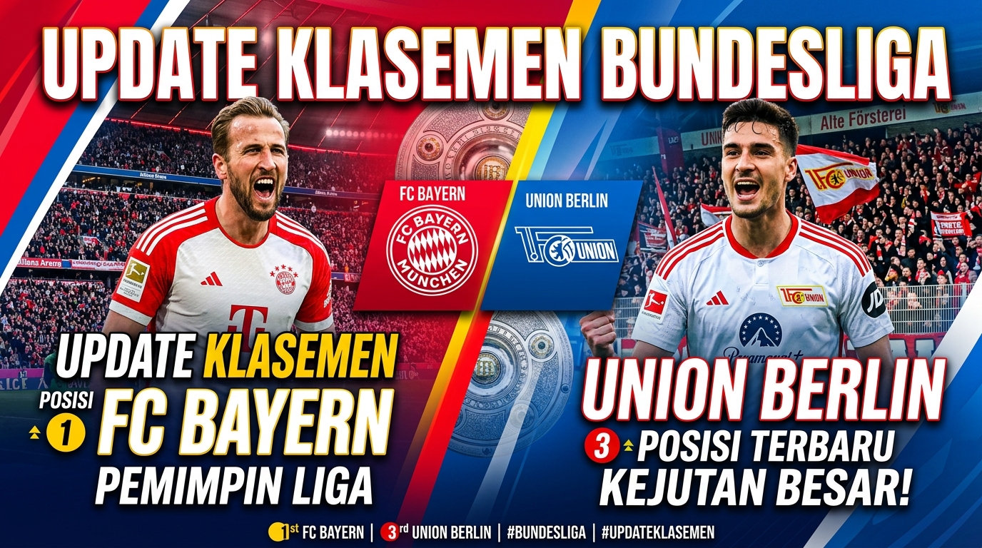 Update Klasemen Bayern Munich dan Union Berlin, Posisi Terbaru