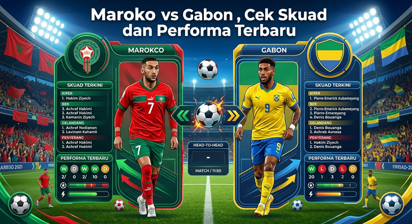Maroko vs Gabon, Cek Skuad dan Performa Terbaru