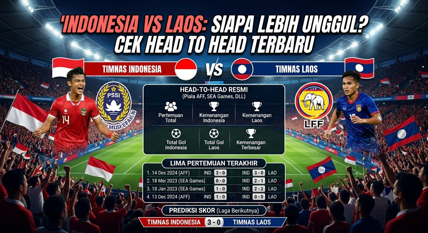 Indonesia vs Laos, Siapa Lebih Unggul? Cek Head to Head Terbaru