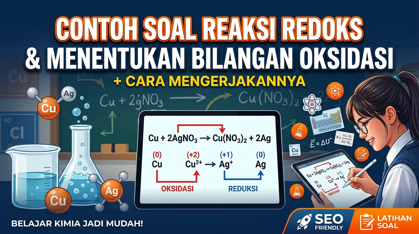 Contoh Soal Reaksi Redoks dan Menentukan Bilangan Oksidasi beserta Cara Mengerjakannya