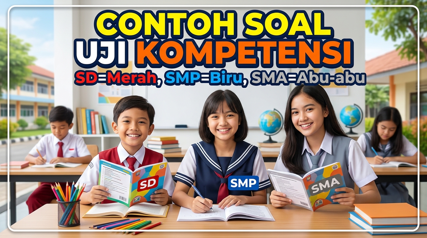 Contoh Soal Uji Kompetensi Siswa SD SMP SMA dan Pembahasannya