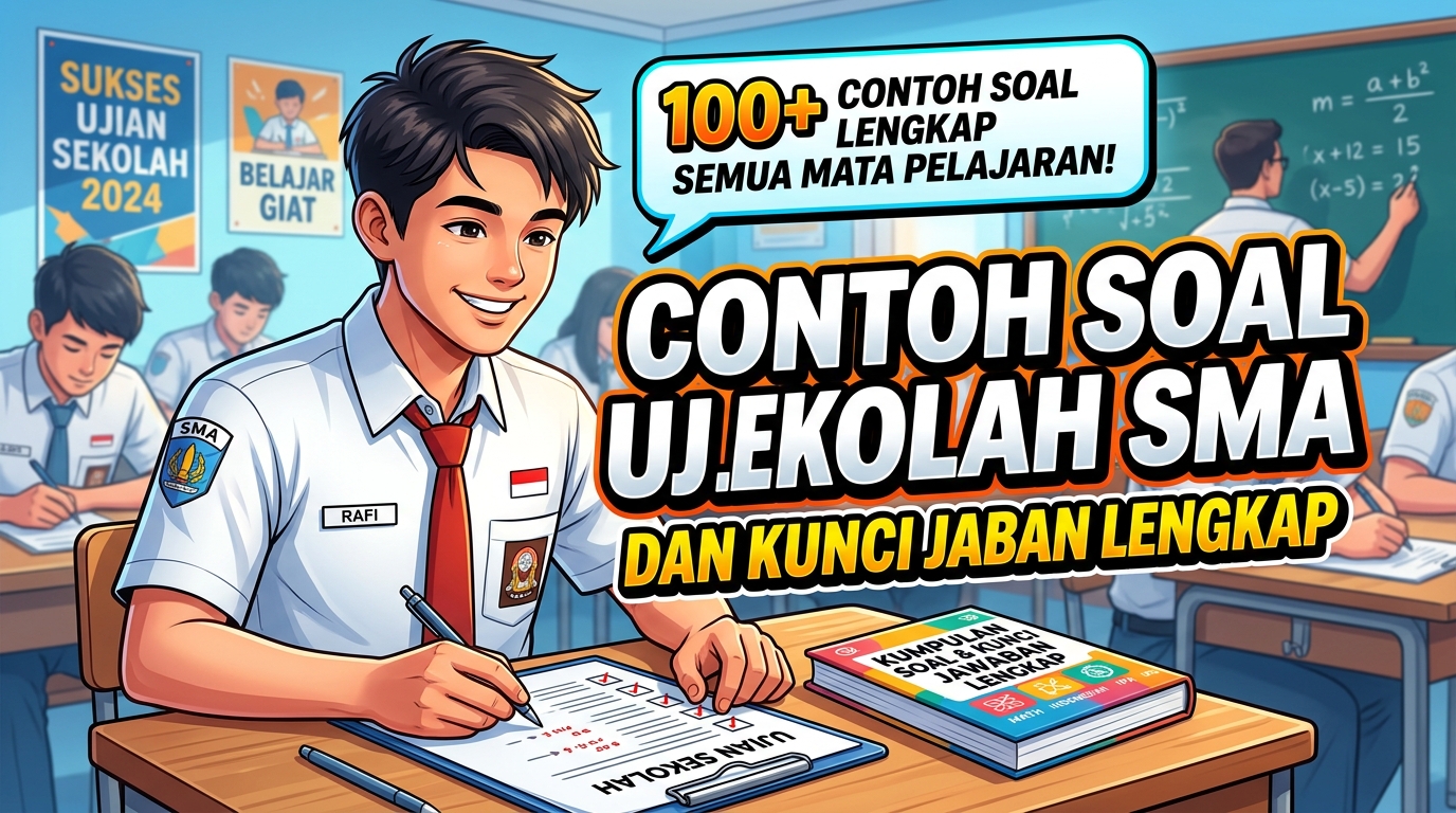 Contoh Soal Ujian Sekolah SMA dan Kunci Jawaban Lengkap Semua Mata Pelajaran