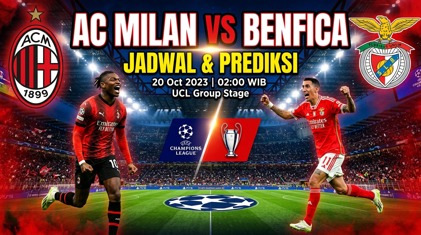 AC Milan vs Benfica: Cek Jadwal, H2H, dan Prediksi Skor Terbaru
