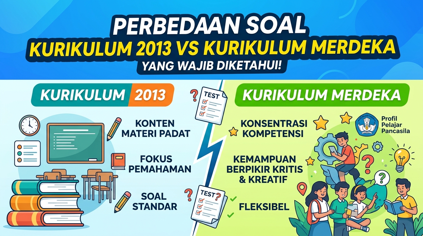 Perbedaan Soal Kurikulum 2013 dan Kurikulum Merdeka yang Wajib Diketahui