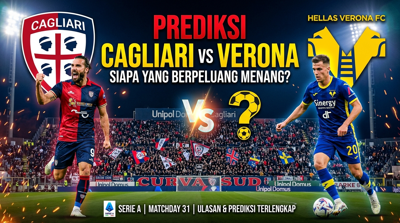 Prediksi Cagliari vs Verona, Siapa yang Berpeluang Menang?
