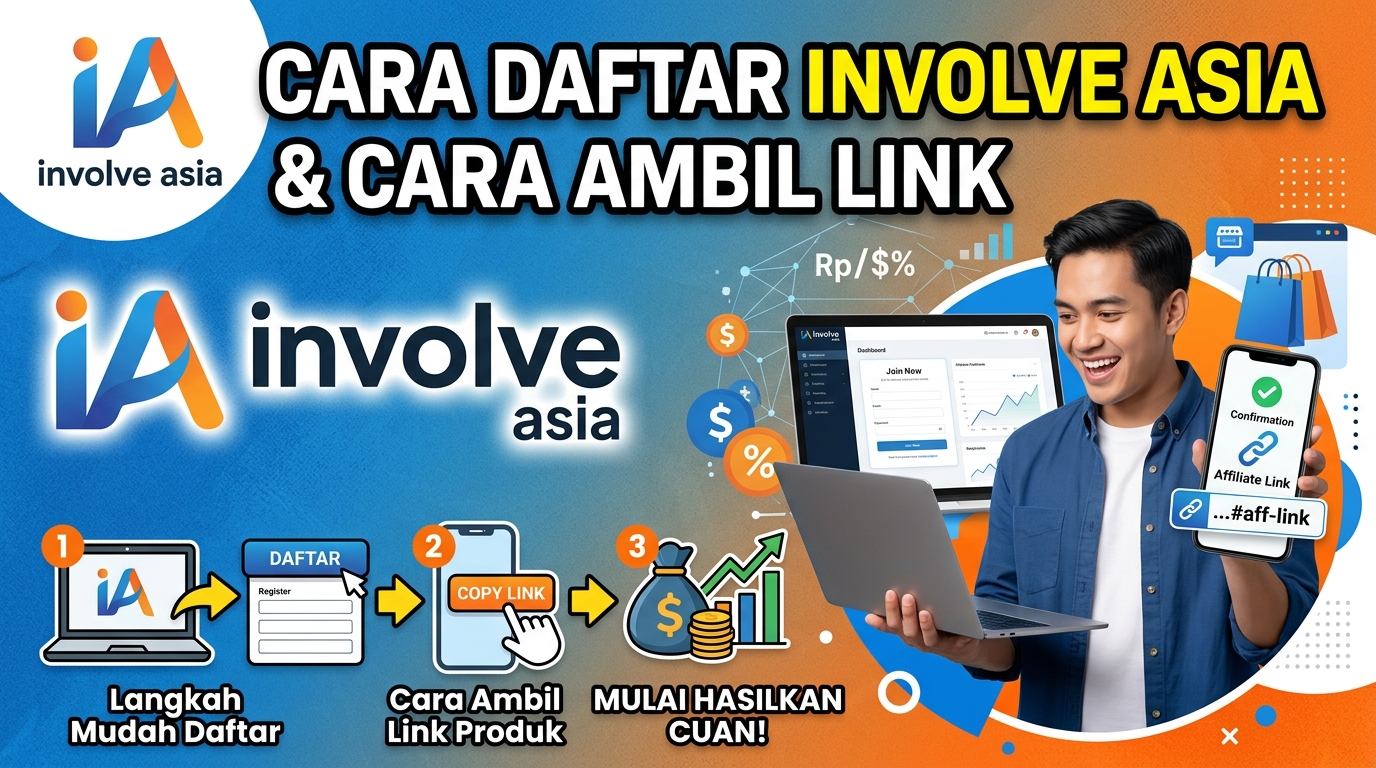 Cara Daftar Involve Asia Affiliate Program dan Cara Ambil Link