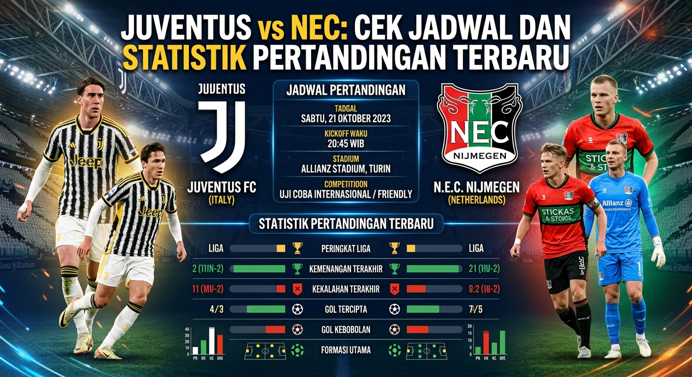 Juventus vs NEC, Cek Jadwal dan Statistik Pertandingan Terbaru
