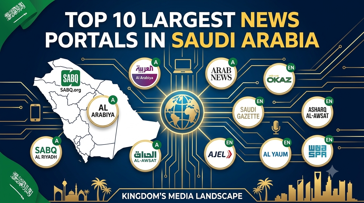 Top 10 Largest News Portals in Saudi Arabia