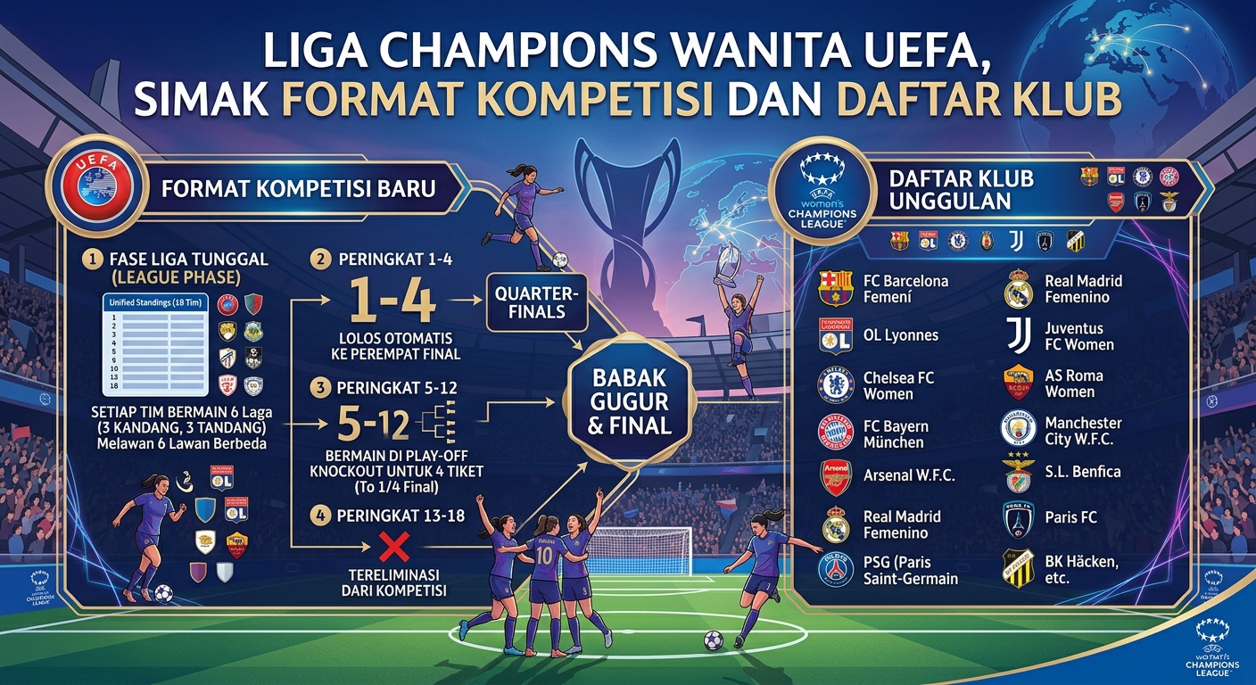 Liga Champions Wanita UEFA, Simak Format Kompetisi dan Daftar Klub