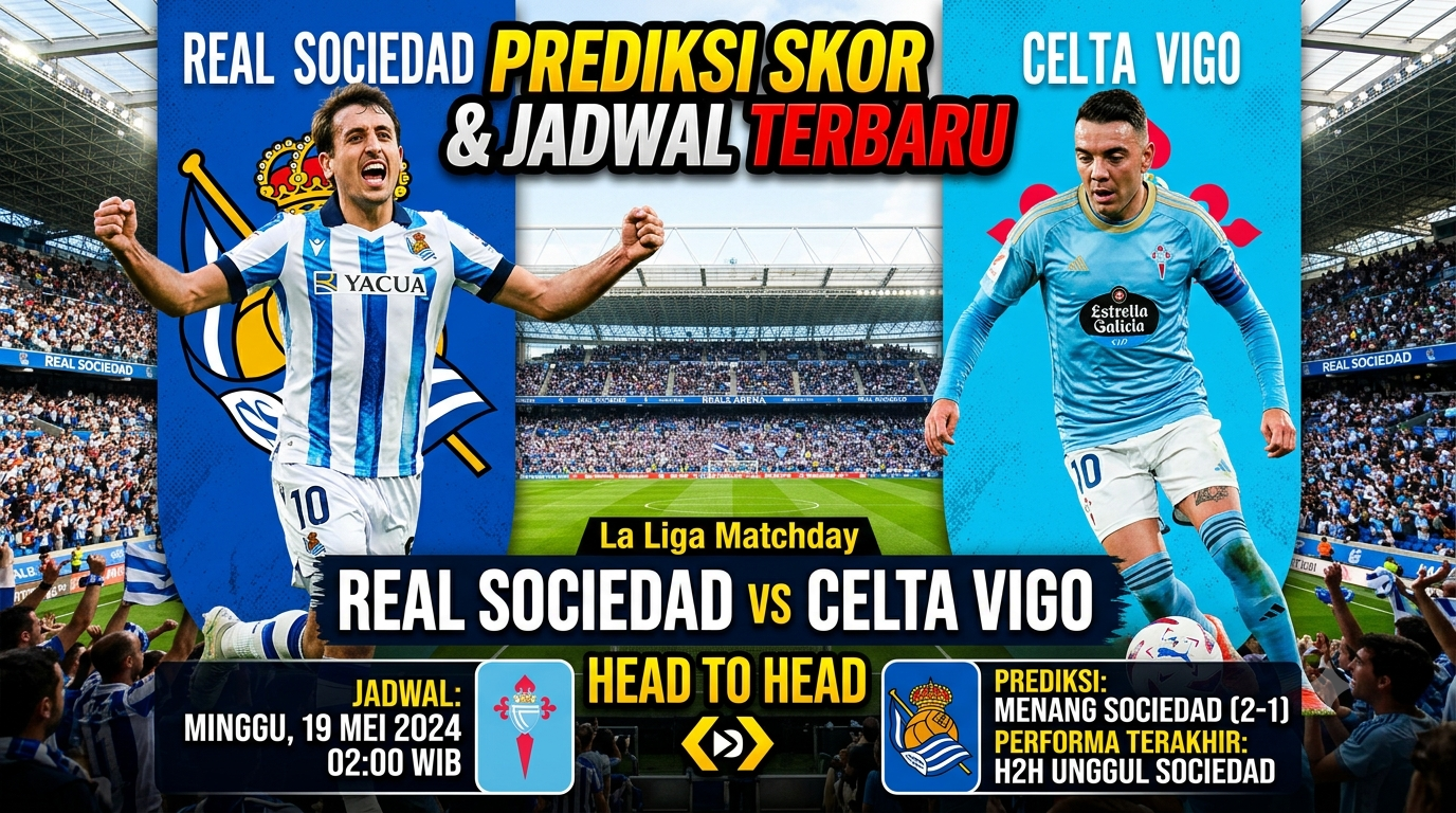 Real Sociedad vs Celta: Prediksi, Jadwal, dan Head to Head Terbaru