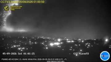 Anak Krakatau Erupsi Puluhan Kali, Warganet Cemas Akibat Suara Dentuman Misterius