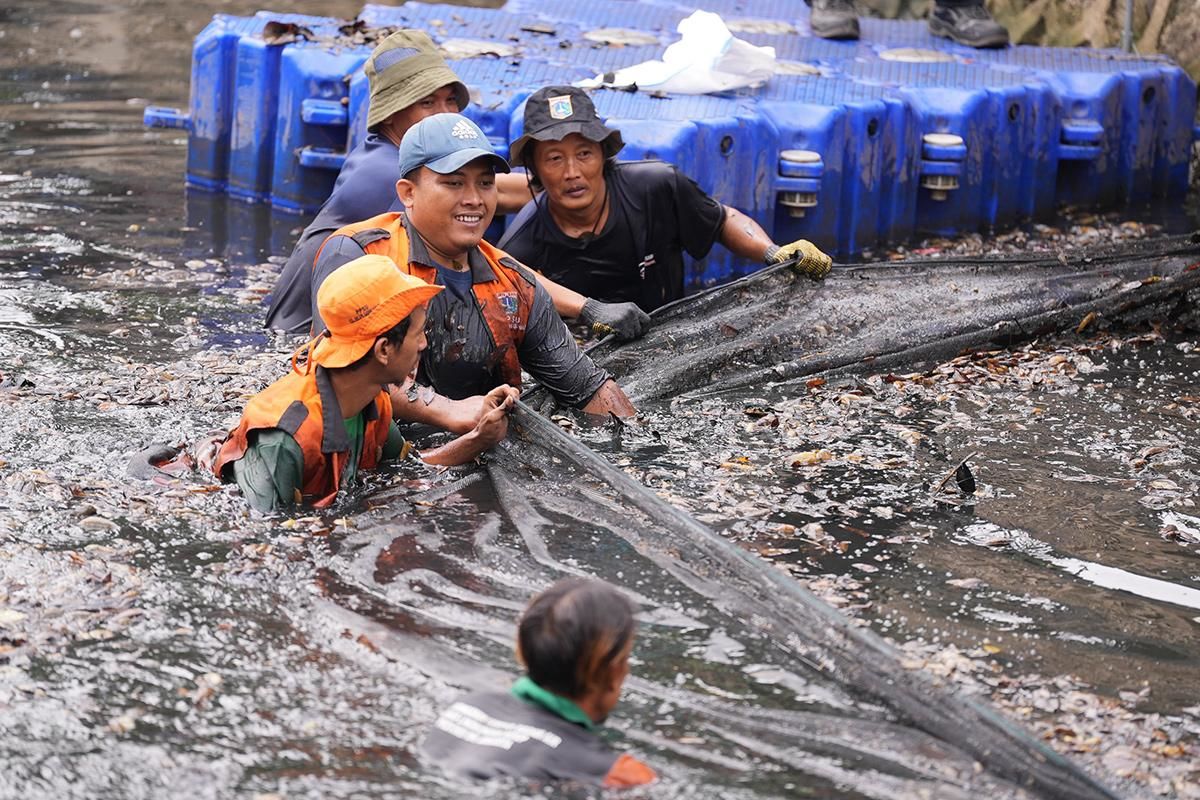 Fenomena Sungai Juwana Mengering: Wahyu dari Lamongan Nekat Berburu Ikan Sapu-Sapu Demi Pakan Lele