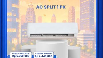Kabar Gembira! Transmart Full Day Sale Diskon AC Split 1PK Harganya Jadi Murah untuk Kenyamanan Rumah