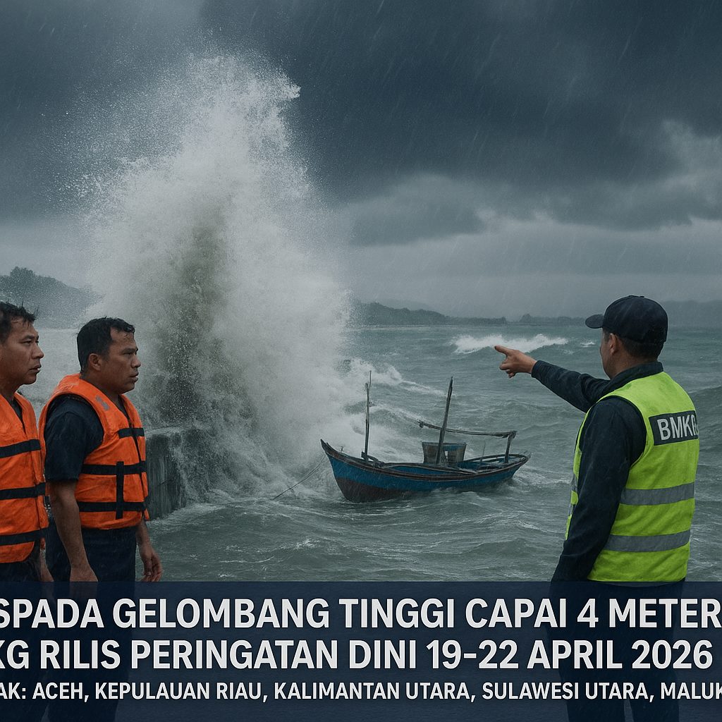 Waspada! BMKG Hari Ini Rilis Peringatan Gelombang Tinggi, Gempa Cilacap, dan Lonjakan Titik Panas di Sumatera