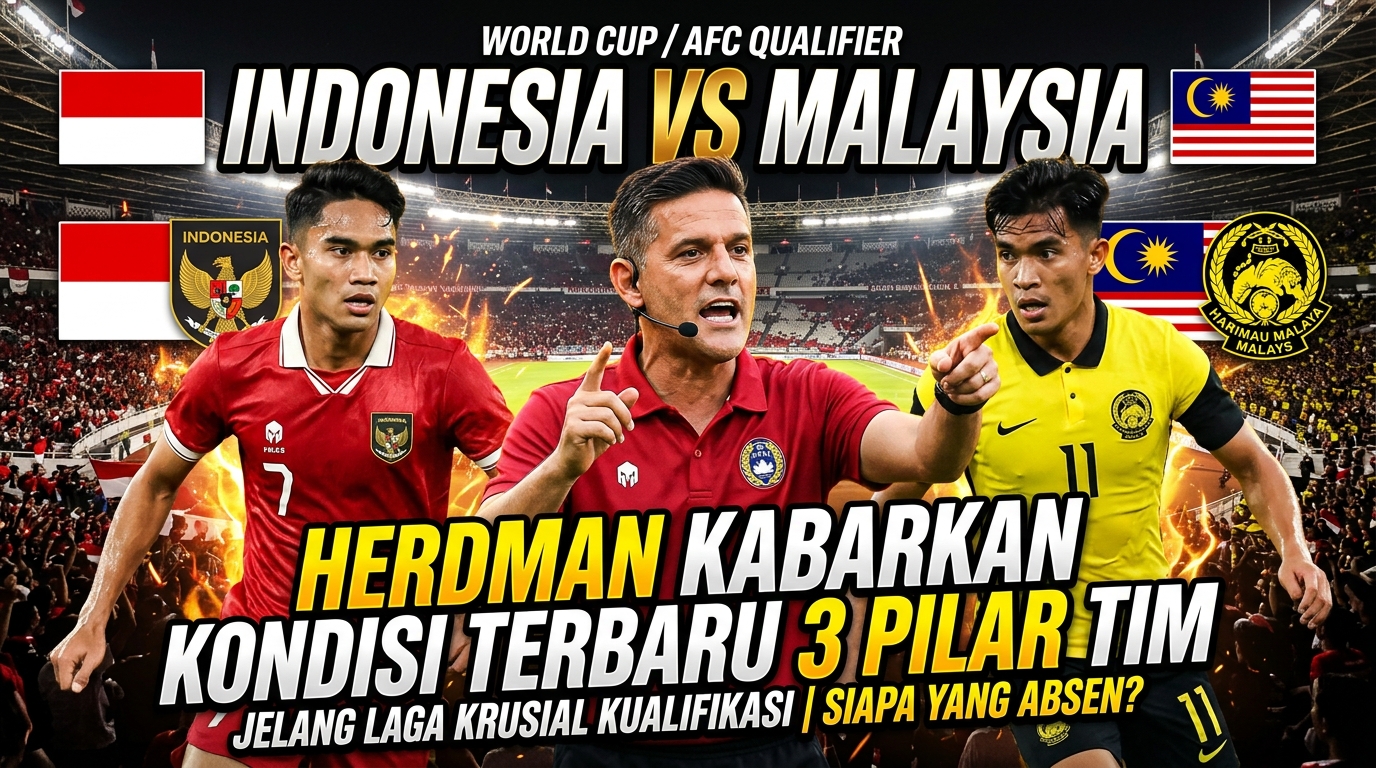 Indonesia Vs Malaysia, Herdman Kabarkan Kondisi Terbaru 3 Pilar Tim