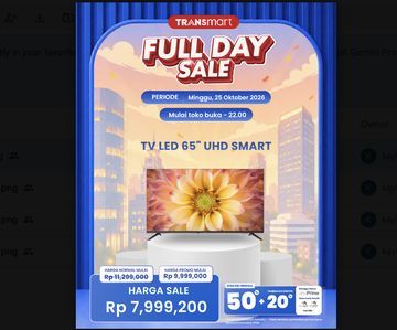 Diskon Jumbo TV LED 65 di Transmart Full Day Sale: Peluang Langka untuk Upgrade Hiburan di Rumah