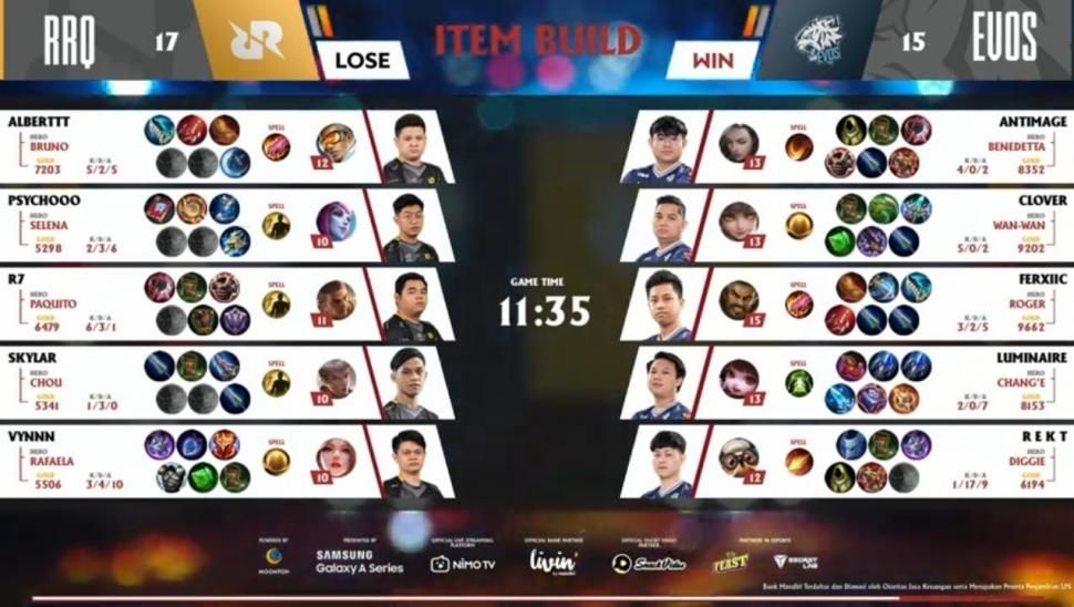 El Clasico Membara! RRQ Hoshi vs EVOS Jadi Penentu Puncak Klasemen MPL ID S18 Hari Ini
