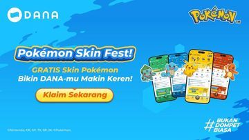 Keseruan Baru di Aplikasi DANA: Koleksi Skin Pokémon dari Pikachu hingga Legendaris Kini Tersedia Gratis