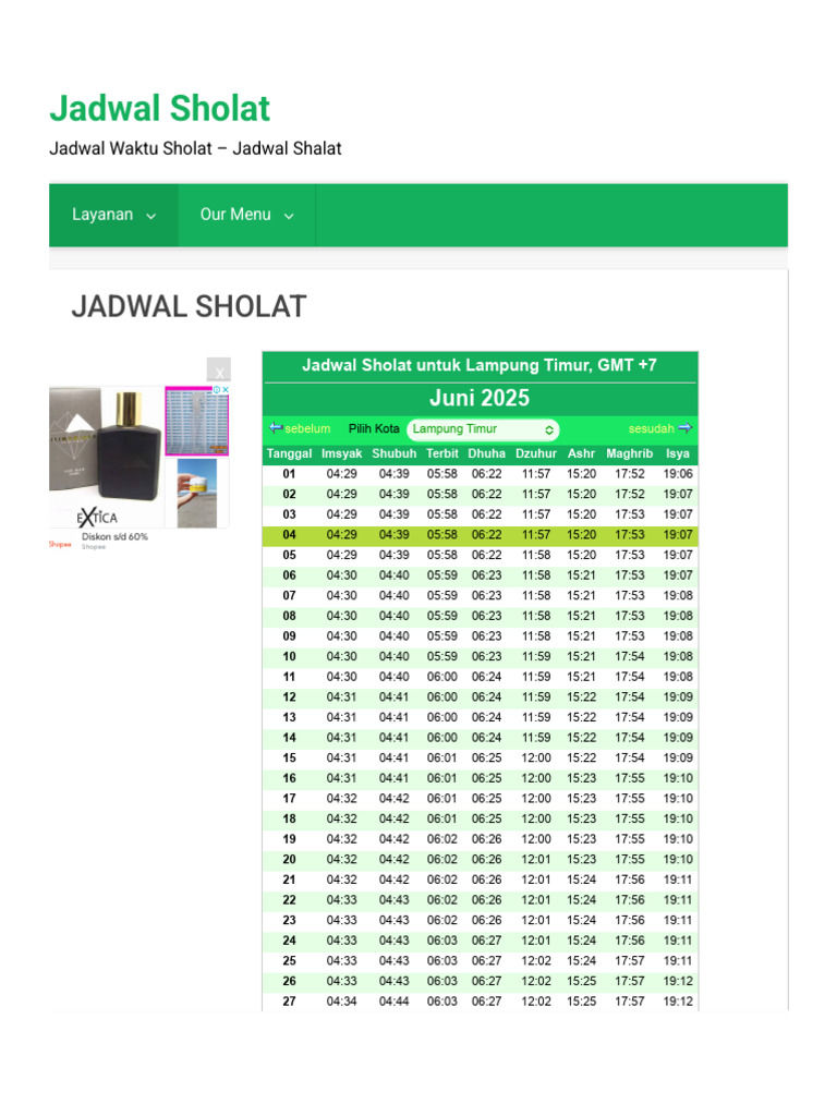 Panduan Lengkap Jadwal Sholat Hari Ini di Berbagai Kota Besar Indonesia