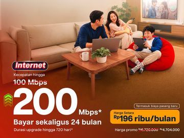 Promo Hemat IndiHome: Nikmati Internet Cepat 200 Mbps dengan Sistem Bayar Sekaligus 24 Bulan