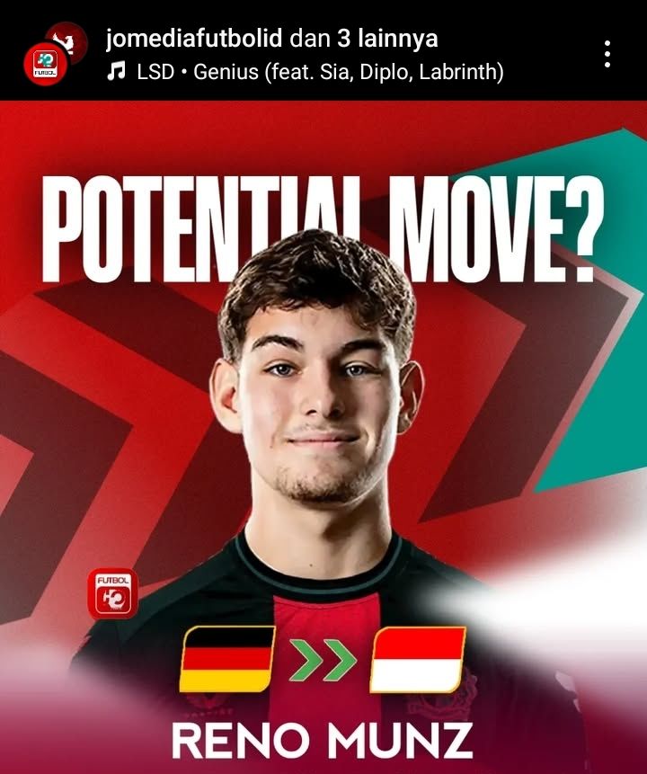 Sinyal Kuat Naturalisasi: Bek Keturunan Jerman Reno Munz Berpeluang Perkuat Timnas Indonesia